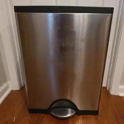 SimpleHuman 13-Gallon Stainless Steel Trash Can