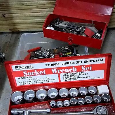 Pittsburgh 21-Piece 3/4" Drive Socket Wrench Set with Additional Hand Tools