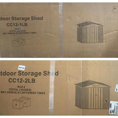 Light Brown Outdoor Storage Shed – New in Two Factory-Sealed Boxes (CC12 Model)