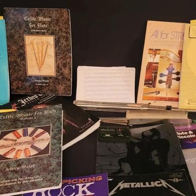 Flute & Music Instruction Book Collection with Accessories