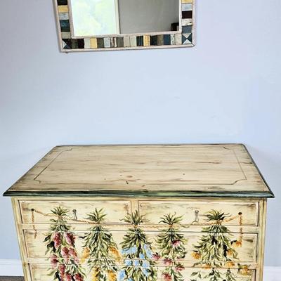 Habersham Hand-Painted Dresser & Mirror