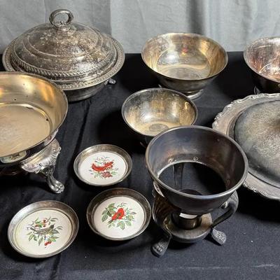 Vintage Silver Plated Chafing Dishes By Oneida, FB Roger’s  Silver Co., And More!