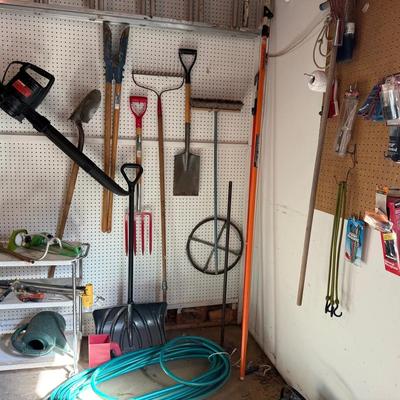 Wide Variety Of Garden Tools, Craftsman Leaf Blower, Shovels, Brooms, Hoses, And More