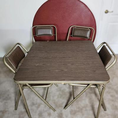 Card & Gaming Table with Chairs