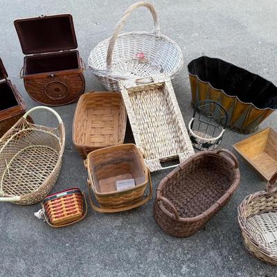 A Large Assort Ment Of Baskets, Including Some Longaberger