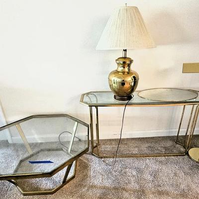 Vintage Brass & Glass Tables