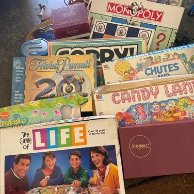 Large Tub Of Assorted Board Games And More!