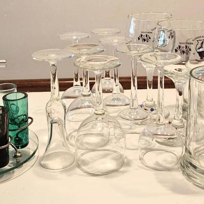 Retro Shot Glasses & Assorted Glasses