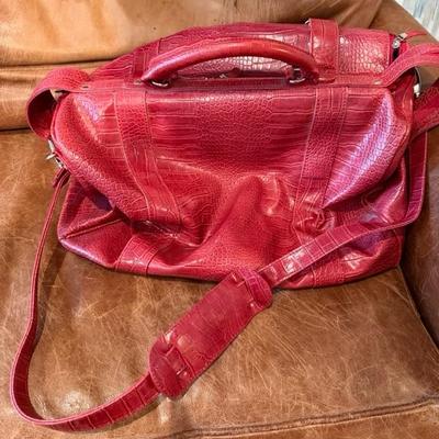 Bath & Body Works large faux crocodile large duffle bag