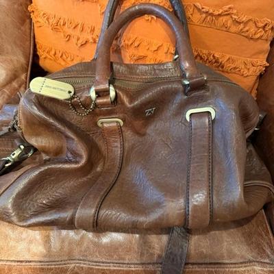 Zadig Voltaire leather duffle purse