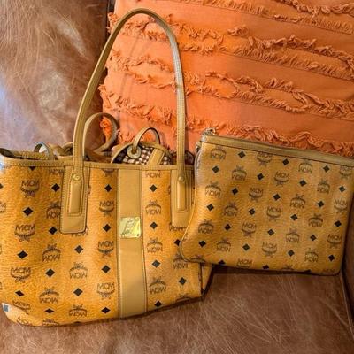 MCM shopper tote and clutch set