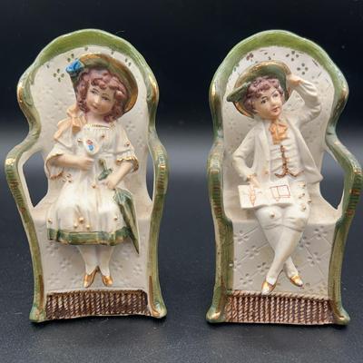 AZ892J Weiss, Kuhnert & Co. Boy And Girl Seated On Chairs