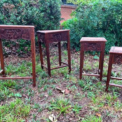 AZ832J Asian Vintage Nesting Tables (4)