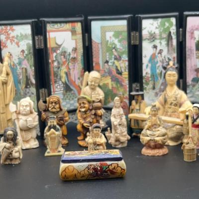 AZ931J Chinese Ivory Carvings