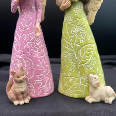 AZ840J Cat's Meow Pawsitive Angel 7in H