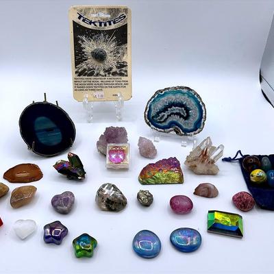 AZ951J Unique Blend Of Crystal, Rocks, Agate, & Meteorite