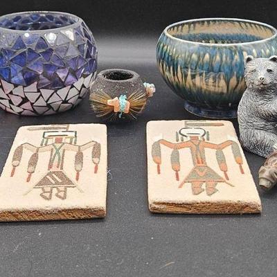 AZ503J Carved Animals Glass Volcanic Mini's