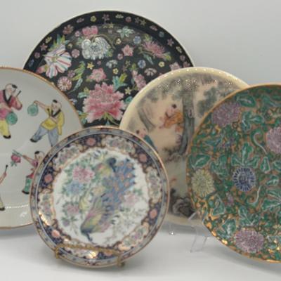 AZ859J Beautiful Hand Painted Mix Of Plates 