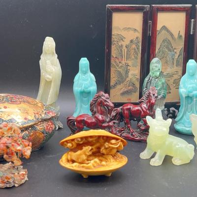 AZ922J Blue Quartz Kwan Yin And More