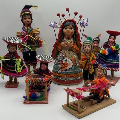 AZ997J Mexican Tonala Nativity Scene Doll And More