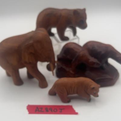 AZ890J Hand Carved Wooden Animals