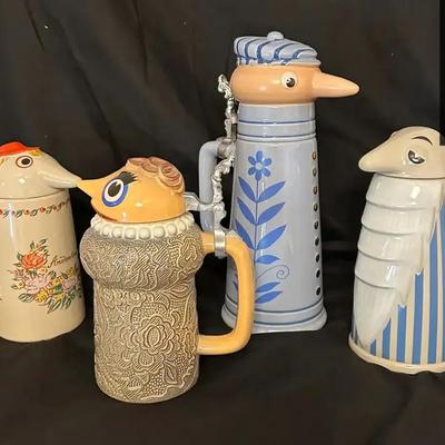 Vintage Schultz & Dooley Webco Utica Club Beer Steins 
