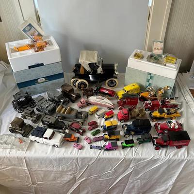 Huge Lot of Car Collectibles - Model Cars, Coin Banks, Tootsie Toy & More!