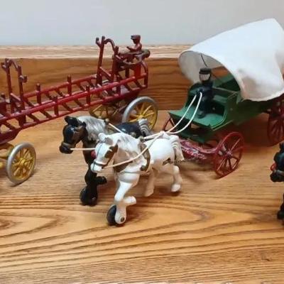 Cast Iron Fire Engine, Milk Wagon, and More