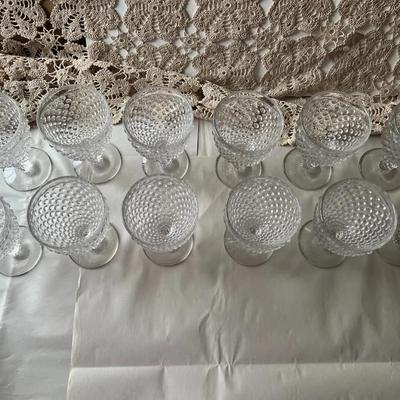 Duncan and Miller 12 Hobnail Glasses 