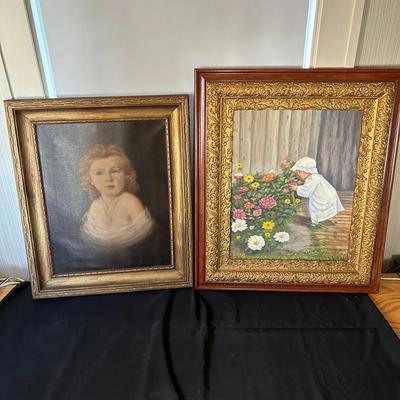 Early 19th Century Painting Plus Ornate Frames