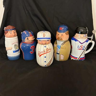 Sports Themed Schultz & Dooley Webco Utica Club Beer Steins 