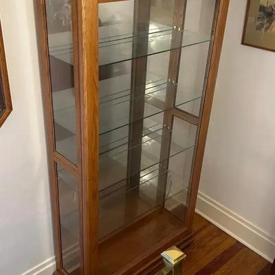 Curio Cabinet with Glass Shelves 