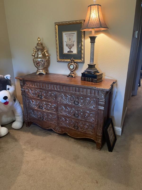 Sale Photo Thumbnail #13: Carved chest 