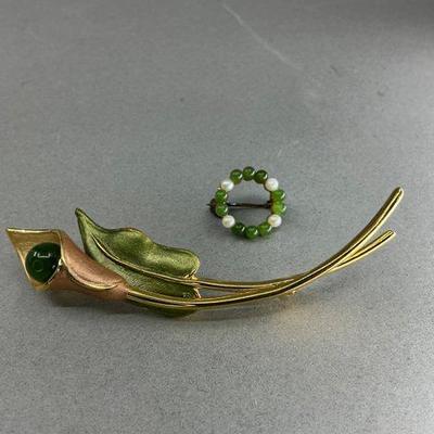 Jade Brooch and Pin