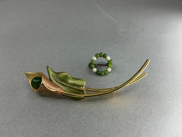 Jade Brooch and Pin