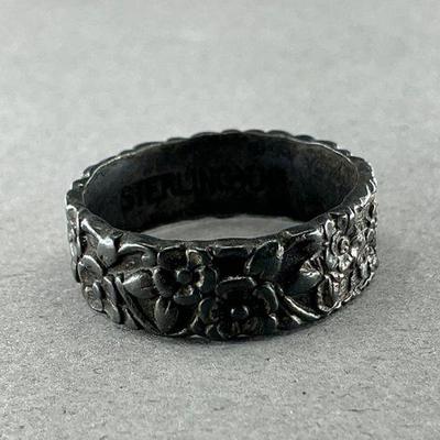 Sterling Uncas Forget Me Not Ring