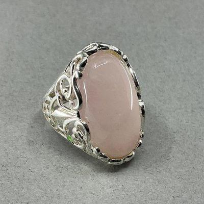 Sterling Rose Quartz Ring