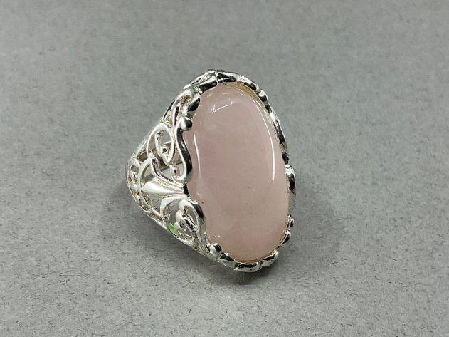 Sterling Rose Quartz Ring