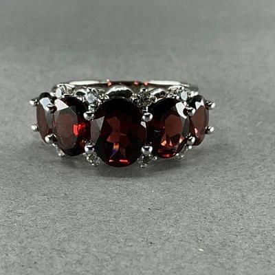 Sterling and Garnet Ring