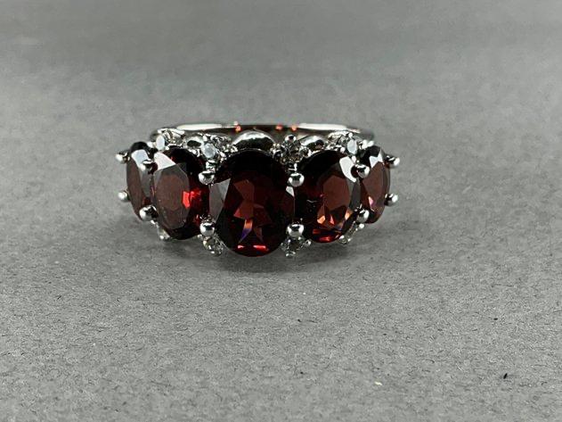 Sterling and Garnet Ring