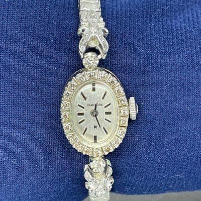 14K Diamond Hamilton Wristwatch