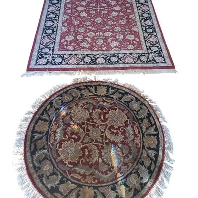 FK215 Area Rugs, One 5'x7, One Round