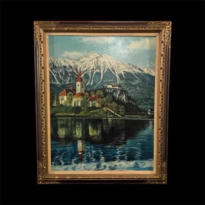 FK602 - Lake Bled Painting In Slovenia 