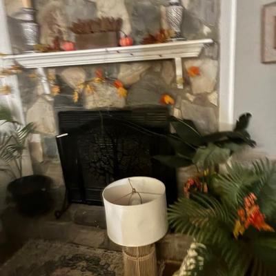 Lamps, artificial plants