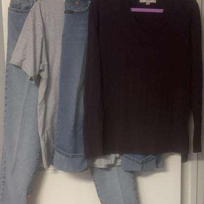 Jeans Size 10/12 & Tops Large