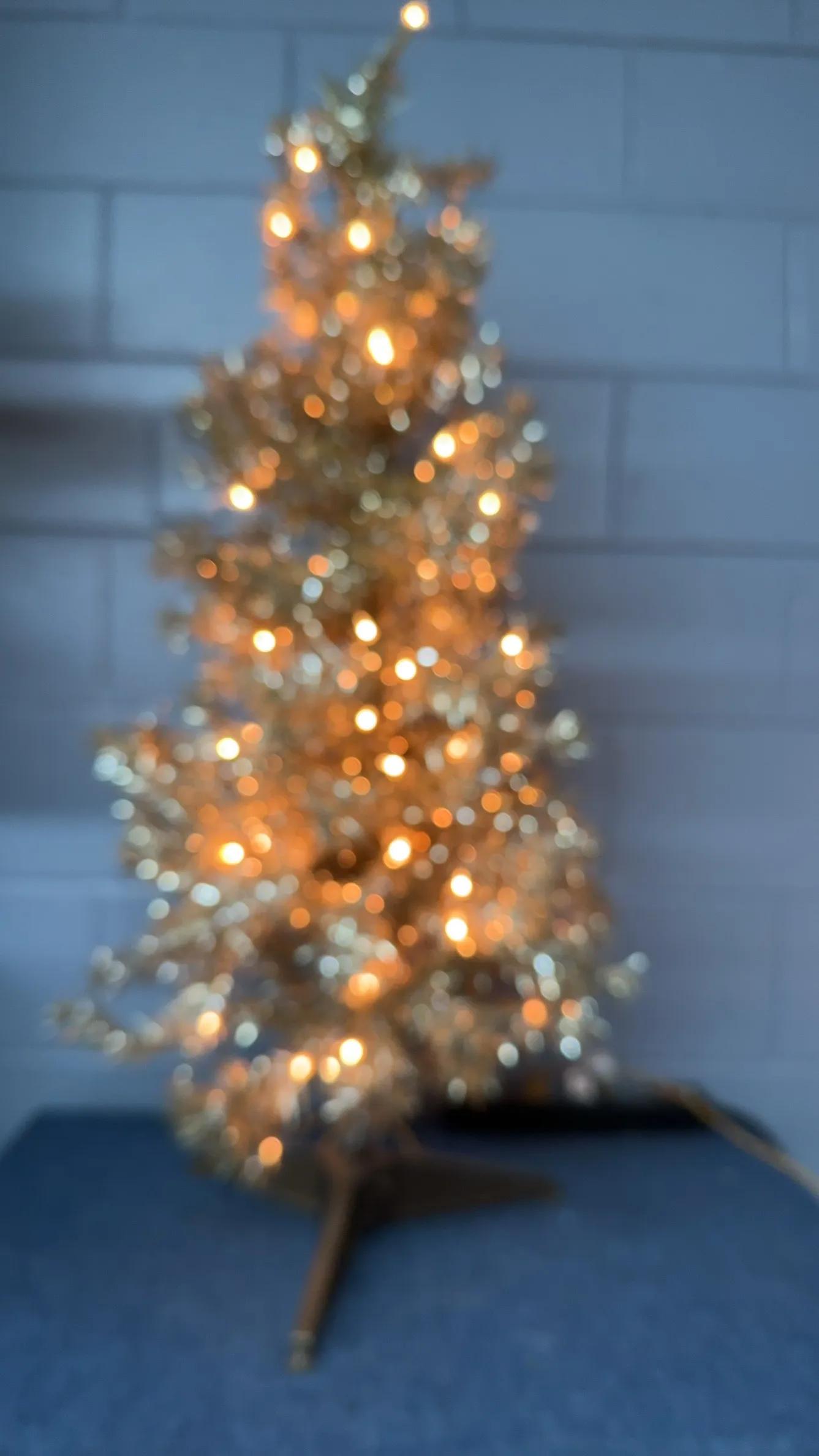 4’ Gold Prelit Christmas Tree