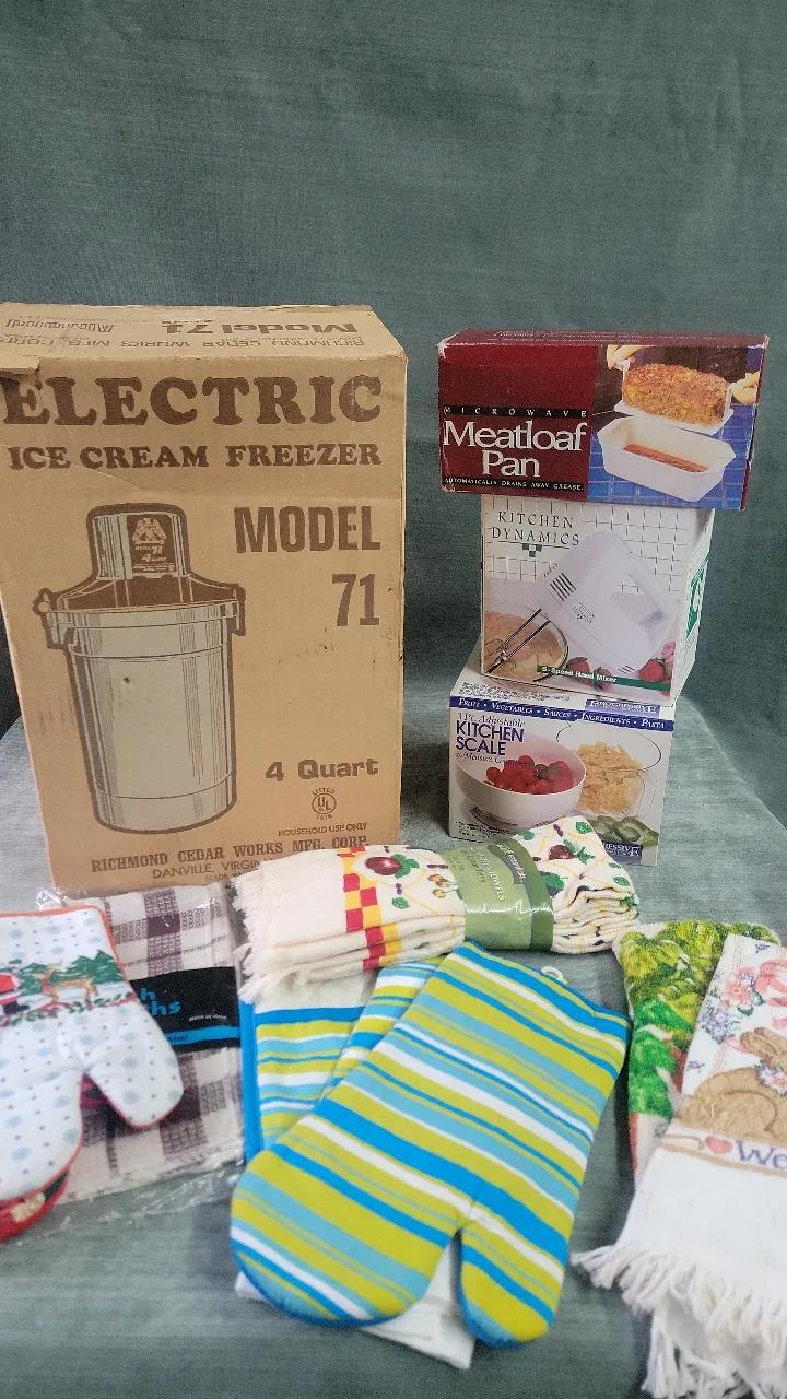 New Old Stock Kitchen Appliances. Towels And More