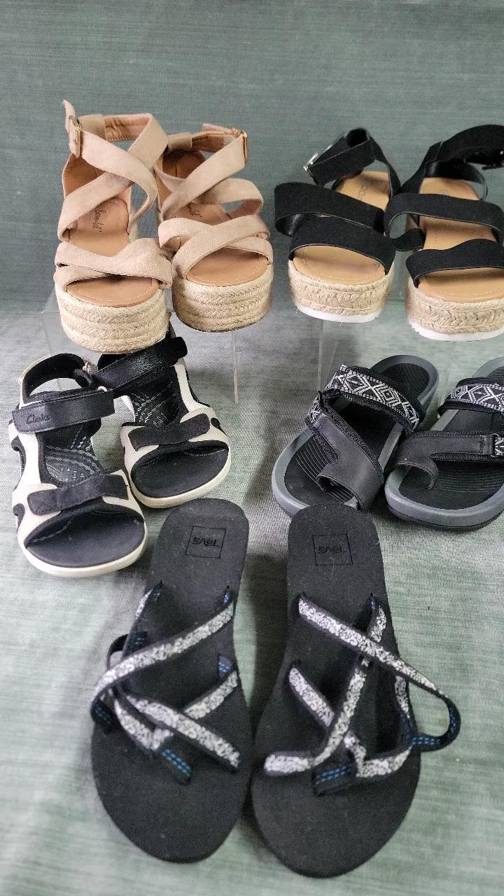 Women's Size 6.5 - 7 Sandals Featuring Ckarks And Bare Traps