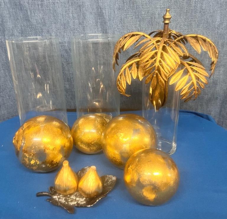 Gold & Bronze Candle Holders & Fig shakers