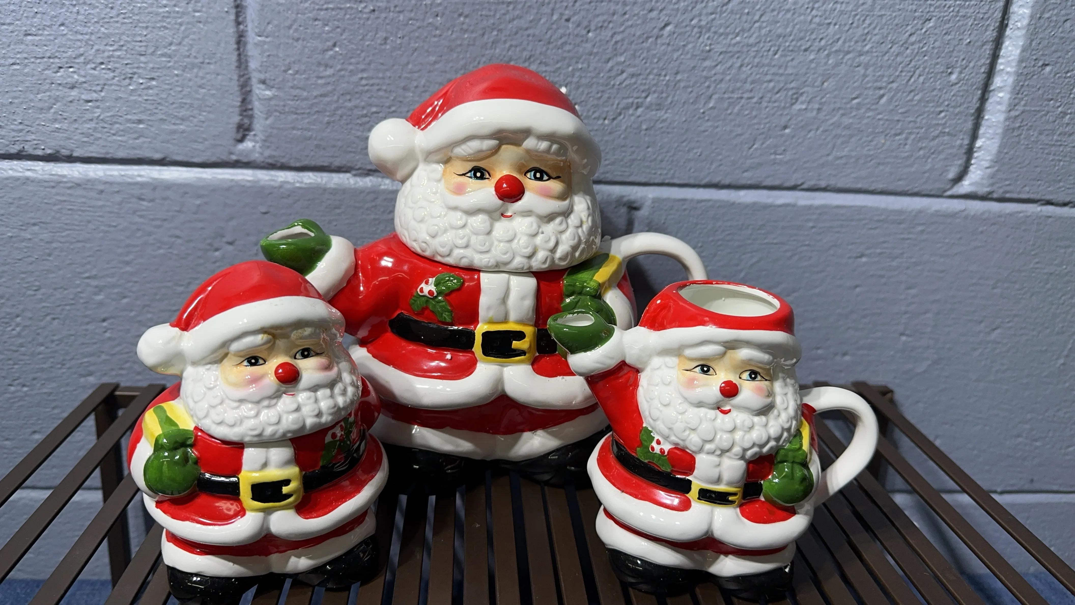 Vintage Santa Tea Set